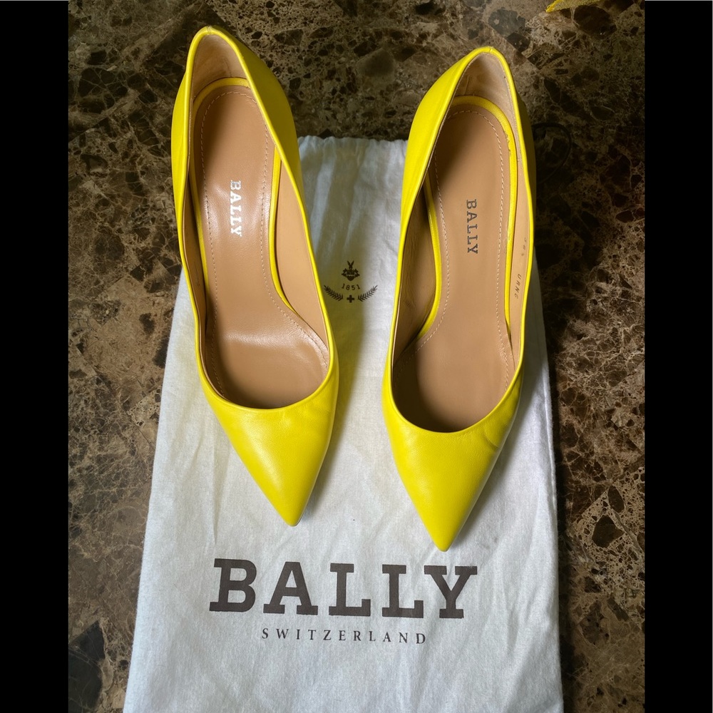 Bally Switzerland amazing yellow heels size 38.5 - Picture 2 of 8